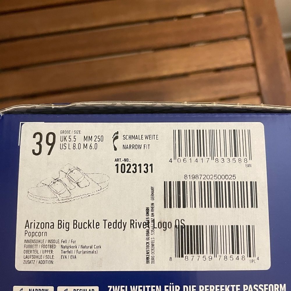 Birkenstock Arizona Big Buckle Shearling Sandals Yellow EU 39/US Women 8/UK 5.5 - Picture 12 of 12